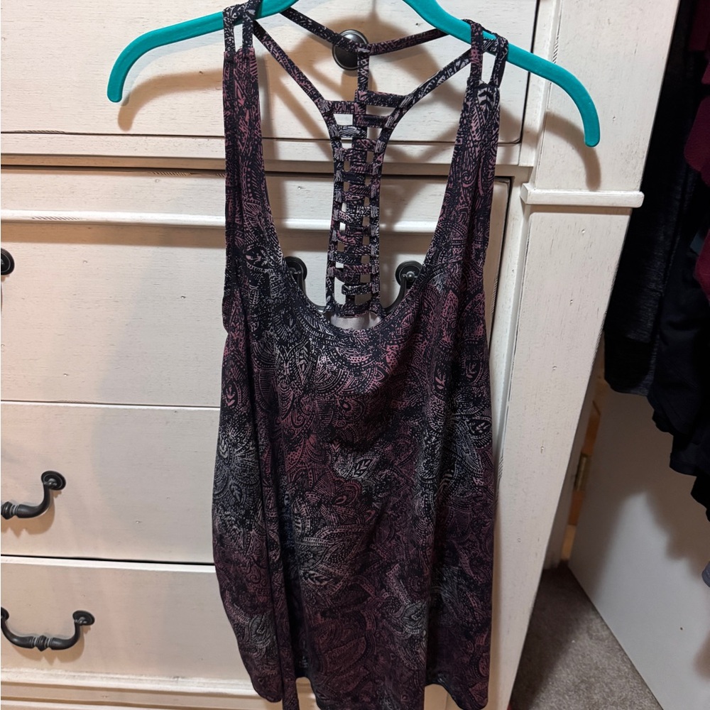 Maurices Black and Purple Tank Top